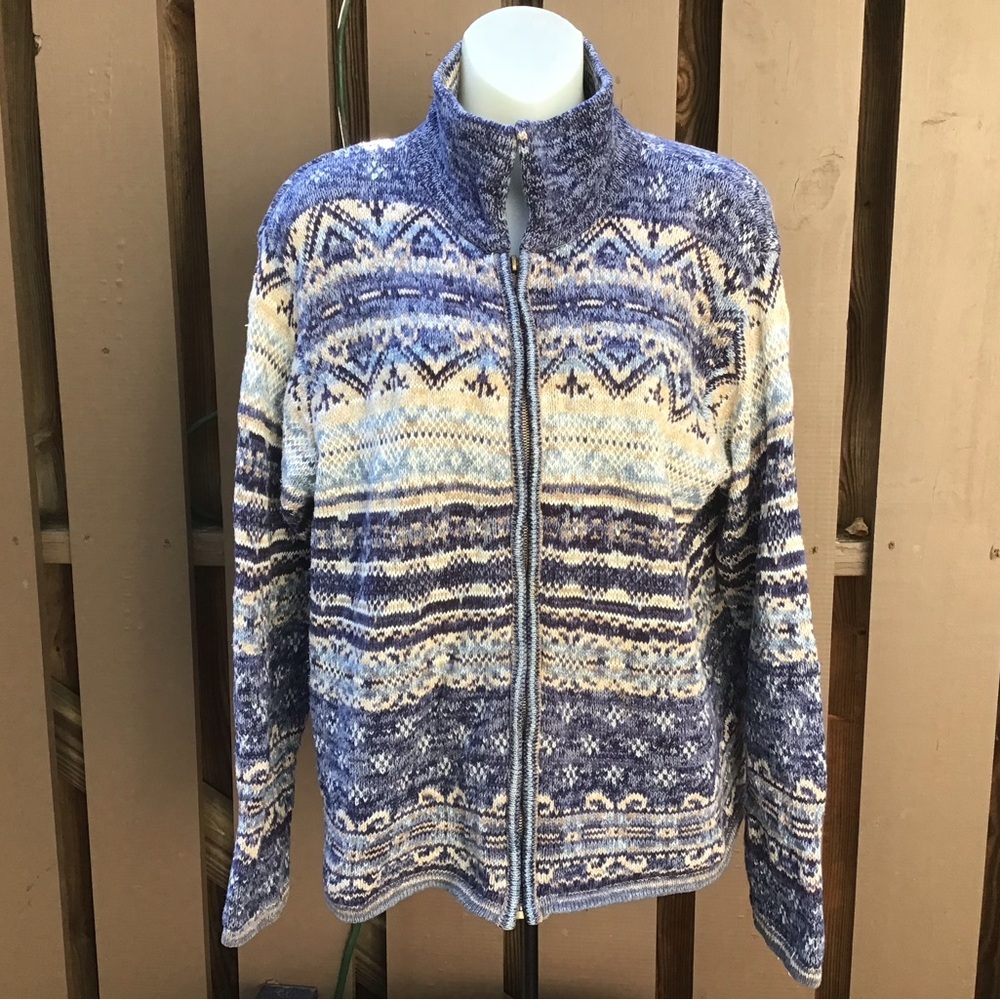 Gorgeous Tiara International Y2 K Zip Up Cardigan Size Medium